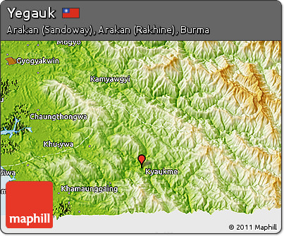 Physical 3D Map of Yegauk