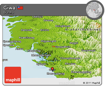 Physical Panoramic Map of Giwa