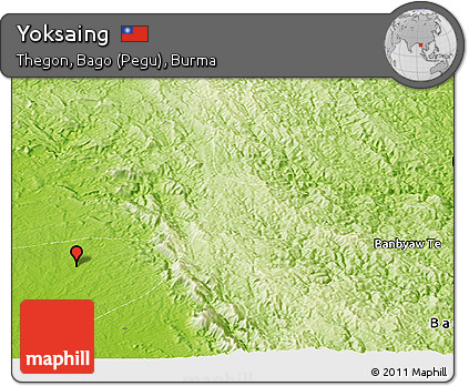 Physical Panoramic Map of Yoksaing