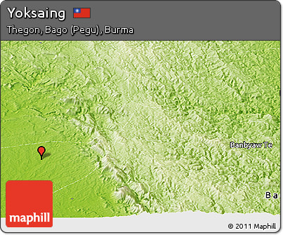 Physical Panoramic Map of Yoksaing