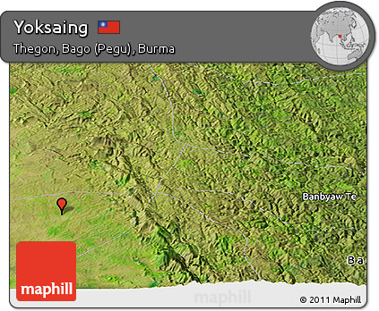 Satellite Panoramic Map of Yoksaing