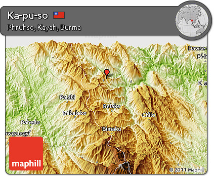 Physical 3D Map of Ka-pu-so