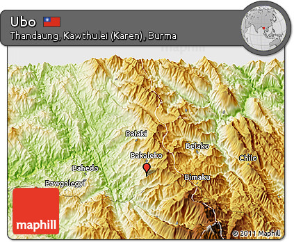 Physical 3D Map of Ubo