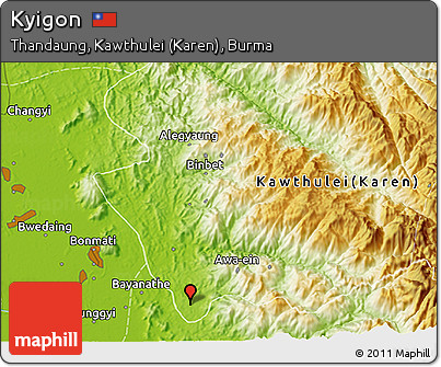 Physical 3D Map of Kyigon