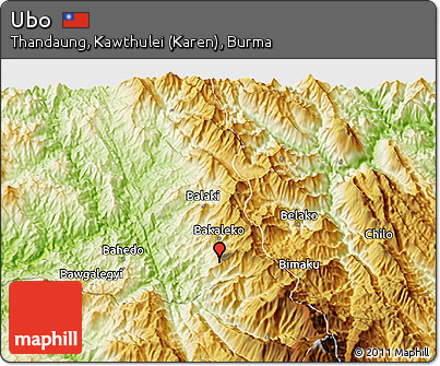 Physical 3D Map of Ubo