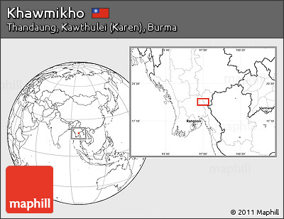 Blank Location Map of Khawmikho