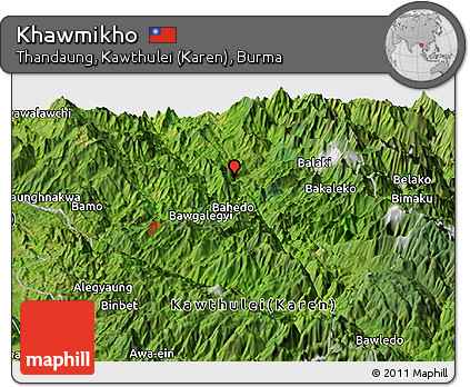 Satellite Panoramic Map of Khawmikho