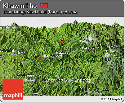 Satellite Panoramic Map of Khawmikho