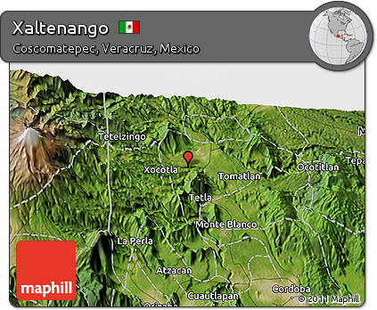 Satellite 3D Map of Xaltenango