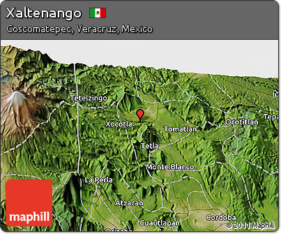 Satellite 3D Map of Xaltenango