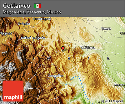 Physical Map of Cotlaixco