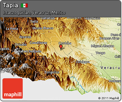 Physical Panoramic Map of Tapia