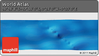 Physical Panoramic Map of the Area around 18° 1' 4" S, 0° 4' 30" E