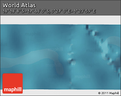 Satellite 3D Map of the Area around 18° 1' 4" S, 0° 55' 29" E