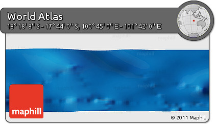 Physical Panoramic Map of the Area around 18° 1' 4" S, 101° 13' 29" E