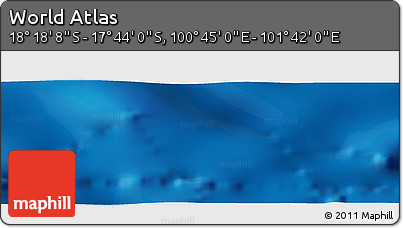Physical Panoramic Map of the Area around 18° 1' 4" S, 101° 13' 29" E