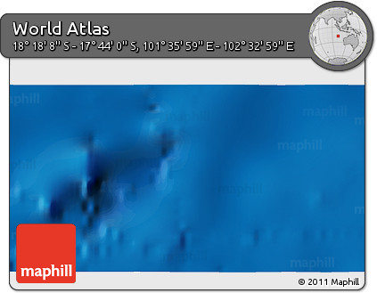 Physical 3D Map of the Area around 18° 1' 4" S, 102° 4' 29" E