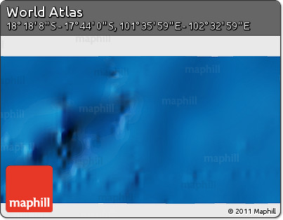 Physical 3D Map of the Area around 18° 1' 4" S, 102° 4' 29" E