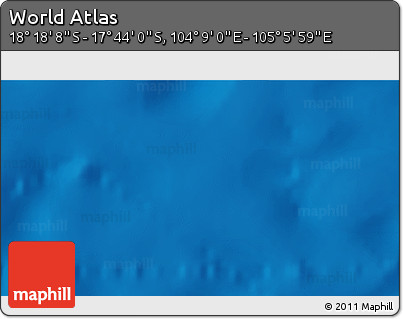 Physical 3D Map of the Area around 18° 1' 4" S, 104° 37' 30" E