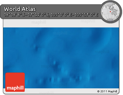 Physical 3D Map of the Area around 18° 1' 4" S, 105° 28' 29" E