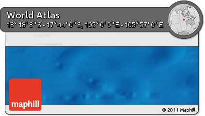 Physical Panoramic Map of the Area around 18° 1' 4" S, 105° 28' 29" E