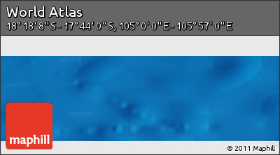 Physical Panoramic Map of the Area around 18° 1' 4" S, 105° 28' 29" E