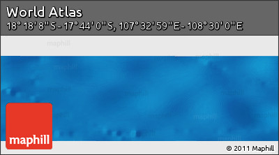 Physical Panoramic Map of the Area around 18° 1' 4" S, 108° 1' 30" E