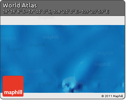 Physical 3D Map of the Area around 18° 1' 4" S, 108° 52' 30" E