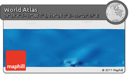 Physical Panoramic Map of the Area around 18° 1' 4" S, 108° 52' 30" E