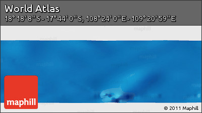 Physical Panoramic Map of the Area around 18° 1' 4" S, 108° 52' 30" E