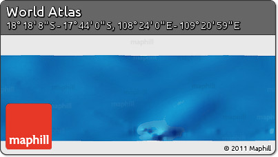 Physical Panoramic Map of the Area around 18° 1' 4" S, 108° 52' 30" E