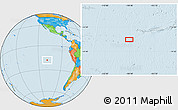 Political Location Map of the area around 18° 1' 4" S, 108° 43' 29" W