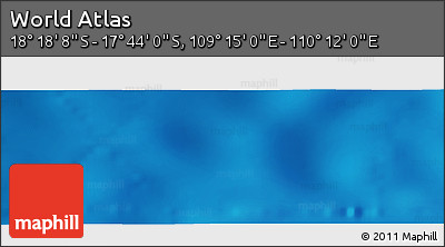 Physical Panoramic Map of the Area around 18° 1' 4" S, 109° 43' 29" E
