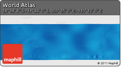 Physical Panoramic Map of the Area around 18° 1' 4" S, 109° 43' 29" E
