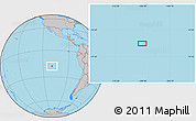 Gray Location Map of the area around 18° 1' 4" S, 109° 34' 29" W