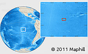 Shaded Relief Location Map of the area around 18° 1' 4" S, 109° 34' 29" W