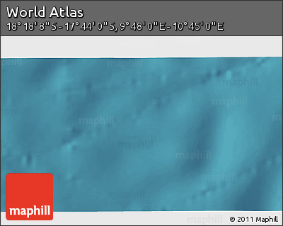 Satellite 3D Map of the Area around 18° 1' 4" S, 10° 16' 30" E