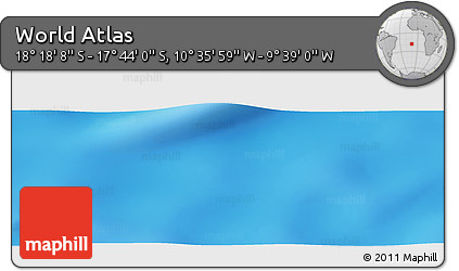 Physical Panoramic Map of the Area around 18° 1' 4" S, 10° 7' 30" W