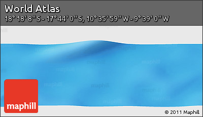 Physical Panoramic Map of the Area around 18° 1' 4" S, 10° 7' 30" W
