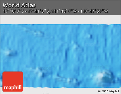 Physical 3D Map of the Area around 18° 1' 4" S, 111° 16' 30" W