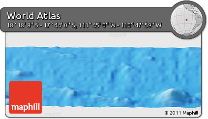 Physical Panoramic Map of the Area around 18° 1' 4" S, 111° 16' 30" W