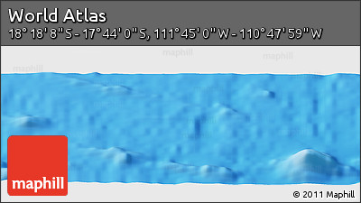 Physical Panoramic Map of the Area around 18° 1' 4" S, 111° 16' 30" W
