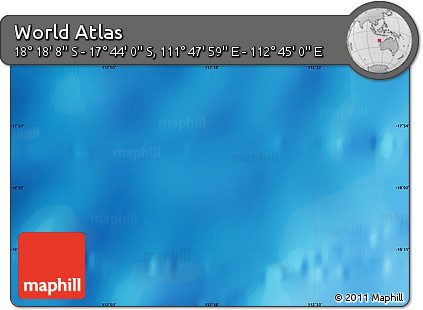 Physical Map of the Area around 18° 1' 4" S, 112° 16' 30" E