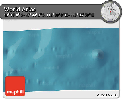 Satellite 3D Map of the Area around 18° 1' 4" S, 113° 7' 30" E
