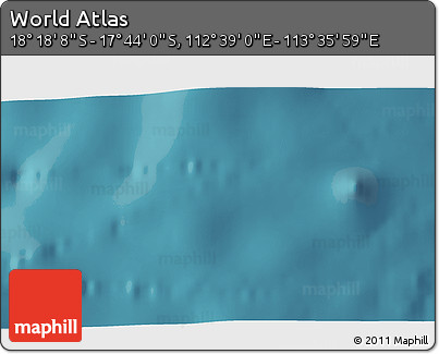 Satellite 3D Map of the Area around 18° 1' 4" S, 113° 7' 30" E