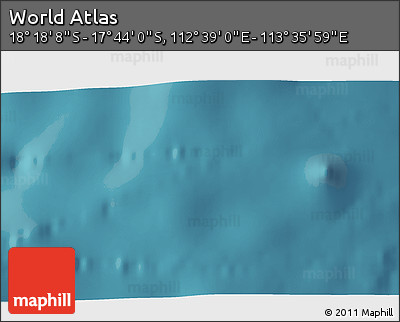 Satellite 3D Map of the Area around 18° 1' 4" S, 113° 7' 30" E