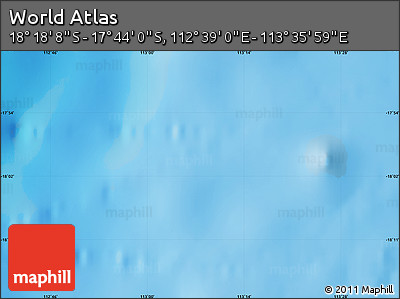 Physical Map of the Area around 18° 1' 4" S, 113° 7' 30" E
