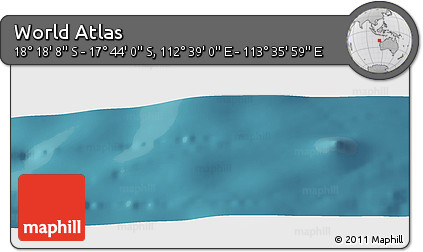 Satellite Panoramic Map of the Area around 18° 1' 4" S, 113° 7' 30" E