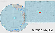 Gray Location Map of the area around 18° 1' 4" S, 113° 49' 29" W, hill shading