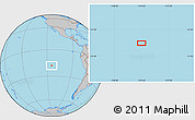 Gray Location Map of the area around 18° 1' 4" S, 114° 40' 30" W